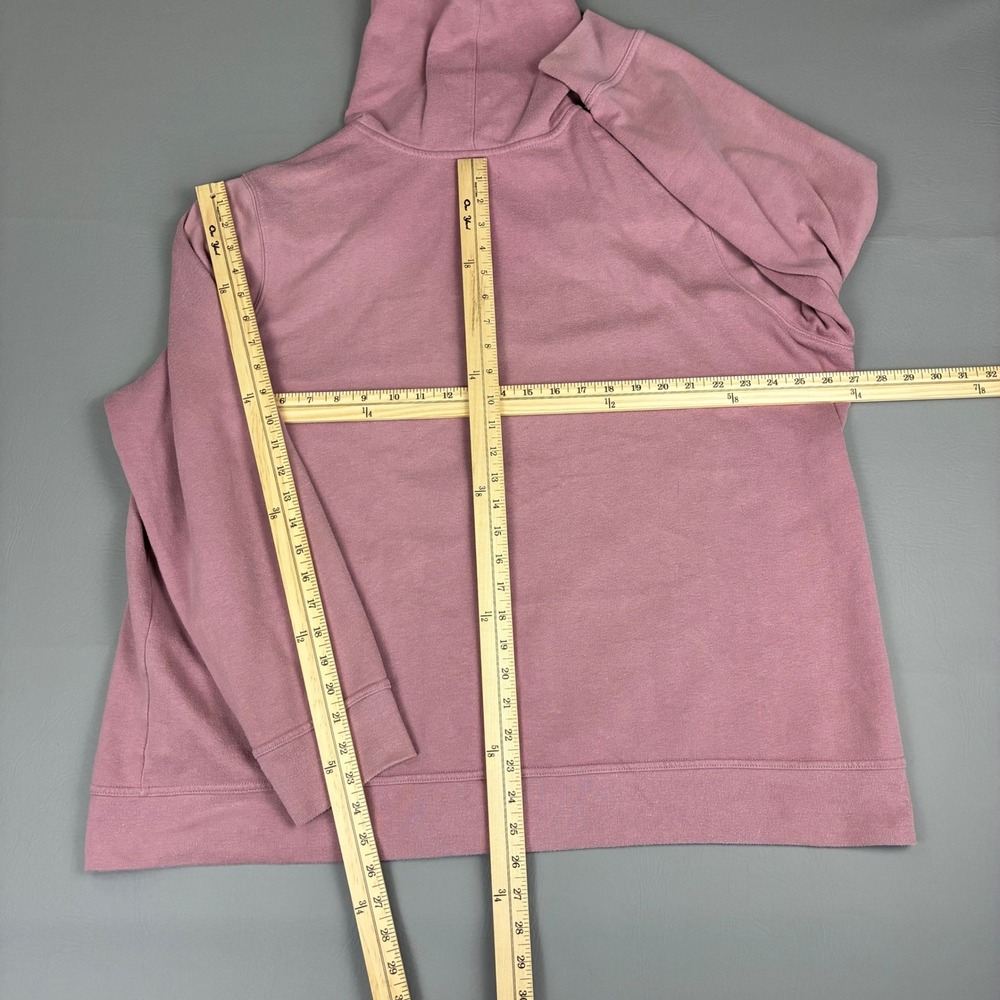 Full Zip Hoodie Women's 3X Plus Mauve Fleece L.L. Bean Gorpcore Work Wear Rugged - Picture 4 of 16